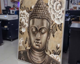 Rustic Buddha Wall Art,Buddhist Wall Decor,Buddha Print Wall Art,Asian Wall Art,Buddha Poster,Home Decor,Yoga Artwork,Meditation Art Print