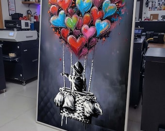 Wall Clock Flying Balloon カリモク BANKSY Wall Clock Flying Balloon カリモク BANKSY banksy-graffiti