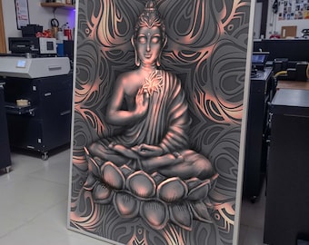 Rustic Buddha Wall Art,Buddhist Wall Decor,Buddha Print Wall Art,Asian Wall Art,Buddha Poster,Home Decor,Yoga Artwork,Meditation Art Print