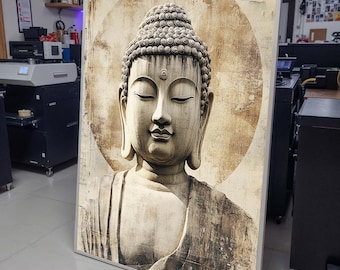 Rustic Buddha Wall Art,Buddhist Wall Decor,Buddha Print Wall Art,Asian Wall Art,Buddha Poster,Home Decor,Yoga Artwork,Meditation Art Print