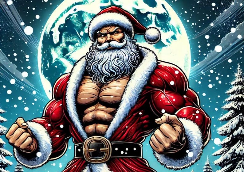 Buff Santa: Holiday Gains - Etsy