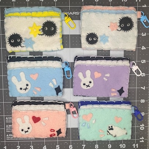 Carteira de feltro Miffy, Soot Sprite e Seal