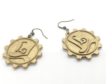 Professor Layton Hint Coin earrings.