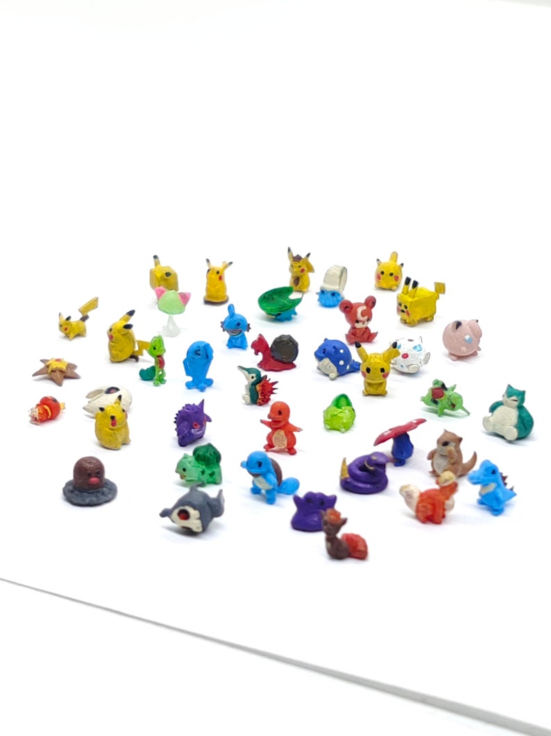 Dollhouse miniature real capsule toys gashapon with mini Pokemon toys, 1/12 scale image 5