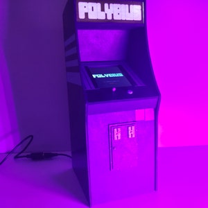 Miniature arcade machine, urban legend Polybius game, 1/6 scale image 7