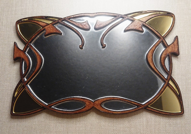 Miniature Art Nouveau mirror, 1/12 miniature for dollhouses image 3