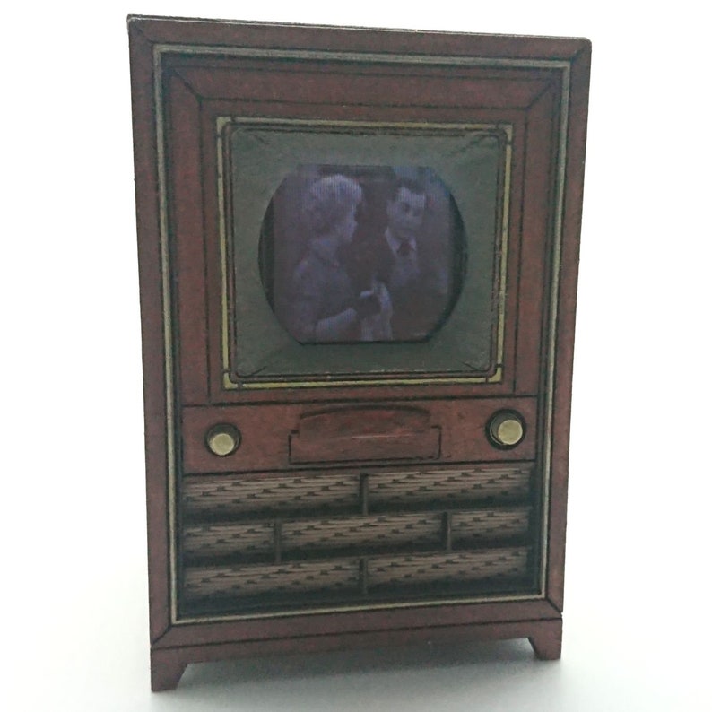 Dollhouse miniature working TV CT100 replica 1/12 scale for Etsy