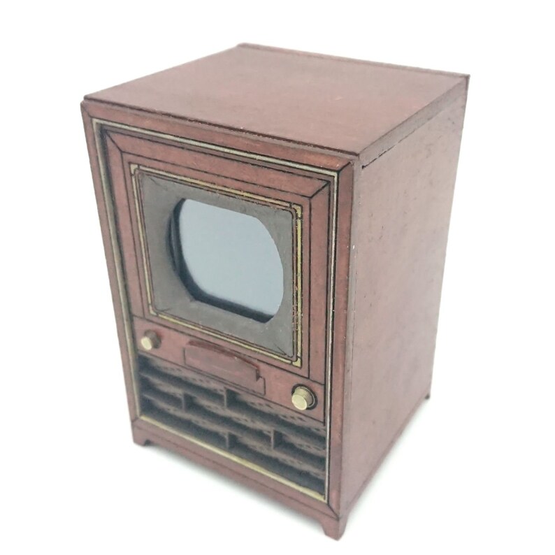 Dollhouse miniature working TV CT100 replica 1/12 scale for Etsy