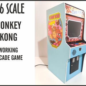 Miniature arcade machine, Donkey Kong game, 1/6 scale (Playscale, New Wave Toys)