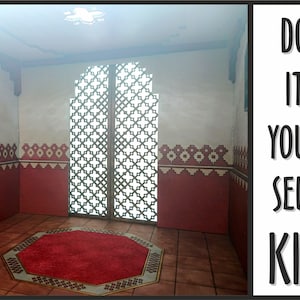 DIY Moroccan roombox kit , 1/12 miniature for dollhouses