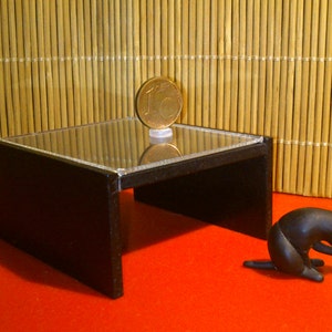 Modern miniature dollhouse coffee table in 1/12 scale