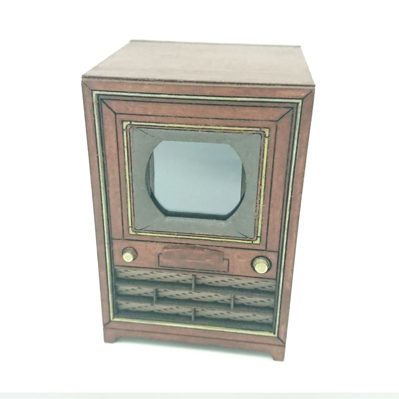 Dollhouse miniature working TV CT100 replica 1/12 scale for Etsy