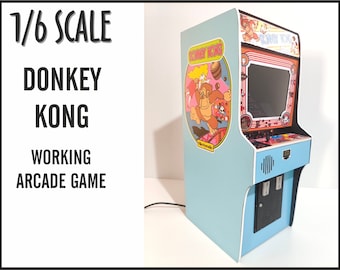 Miniature arcade machine, Donkey Kong game, 1/6 scale (Playscale, New Wave Toys)