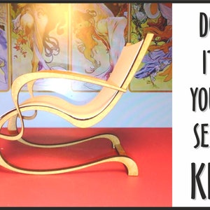 DIY Art Nouveau armchair kit , 1/12 miniature for dollhouses