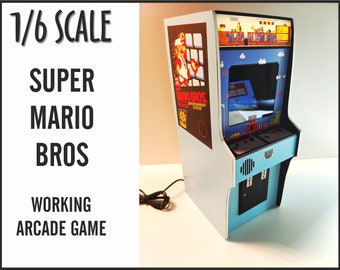 Miniature Super Mario Bros arcade machine, 1/6 scale, playscale.
