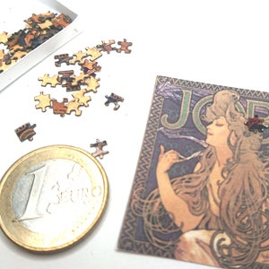 Dollhouse miniature real puzzle. It works. 80 pieces. Alfons Mucha image 2