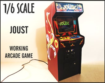 Miniature Joust arcade machine, 1/6 scale (Playscale, New Wave Toys).