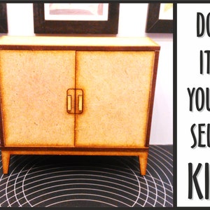 DIY modern cabinet kit , 1/12 miniature for dollhouses
