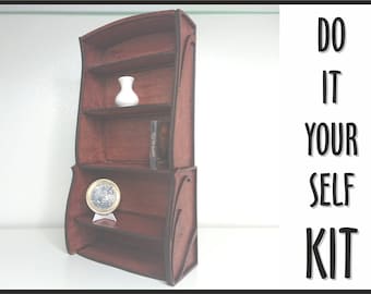Miniature DIY Art Nouveau cabinet kit , 1/12 miniature for dollhouses