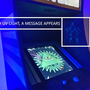 Miniature arcade machine, urban legend Polybius game, 1/6 scale image 6