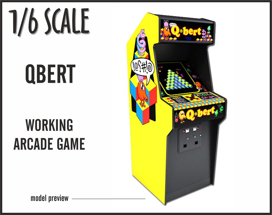 Miniature Qbert Arcade Machine, 1/6 Scale, Playscale blythe, Barbie. Etsy