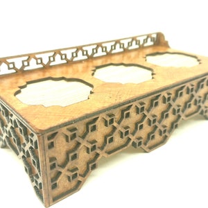 DIY kit, Moroccan furniture, low sofa with engraved motifs. Miniature 1/12 scale for dollhouses image 3