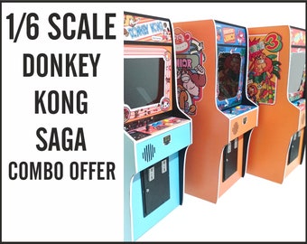 Miniature arcade machine, Donkey Kong pack offer, 1/6 scale (Playscale, New Wave Toys)