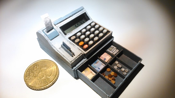 Banconote In Miniatura Scala 1:12 – Set Con Scatola Portaoggetti Vintage Per Casa Delle Bambole