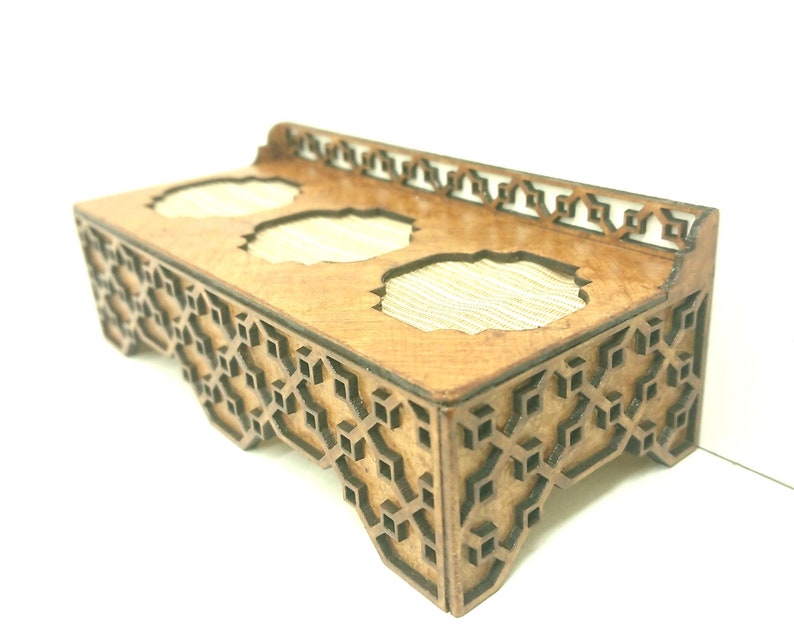 DIY kit, Moroccan furniture, low sofa with engraved motifs. Miniature 1/12 scale for dollhouses image 2