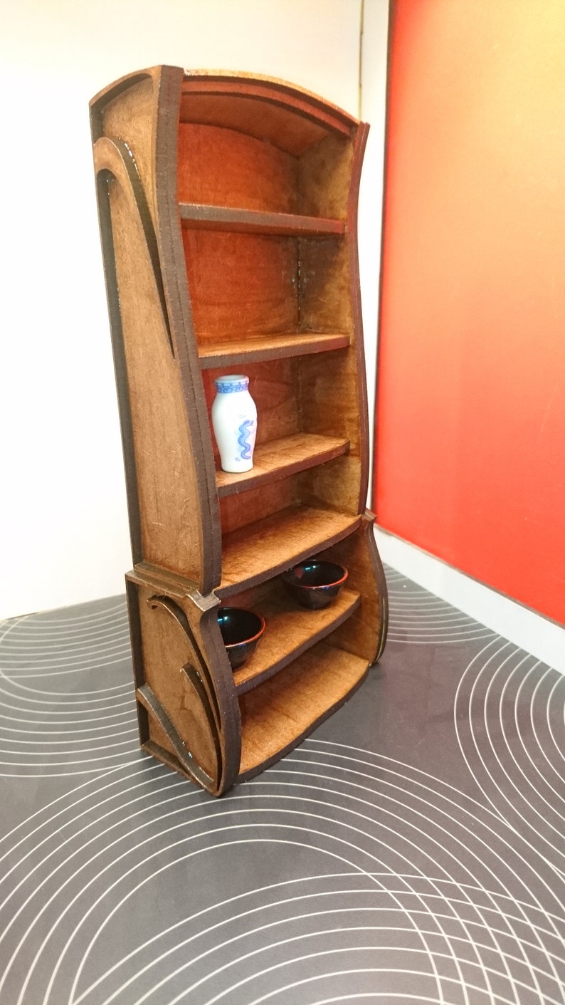 DIY Art Nouveau cabinet kit , 1/12 miniature for dollhouses image 6