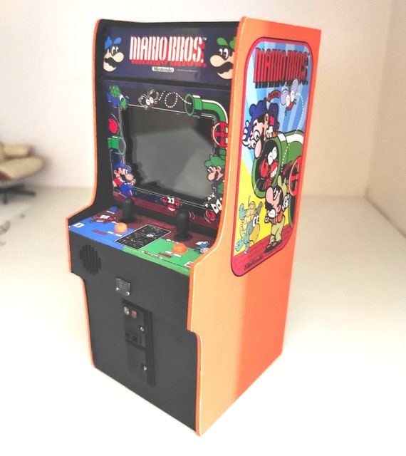 Miniature Arcade Machine Mario Bros Game 1/12 Dollhouse Scale 