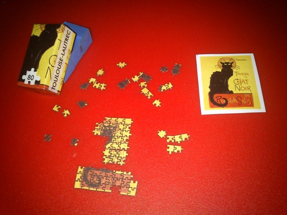 Dollhouse Miniature Real Puzzle It Works 80 Pieces Le Chat Etsy