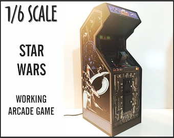 Miniature Atari Star Wars arcade machine, 1/6 scale, playscale.