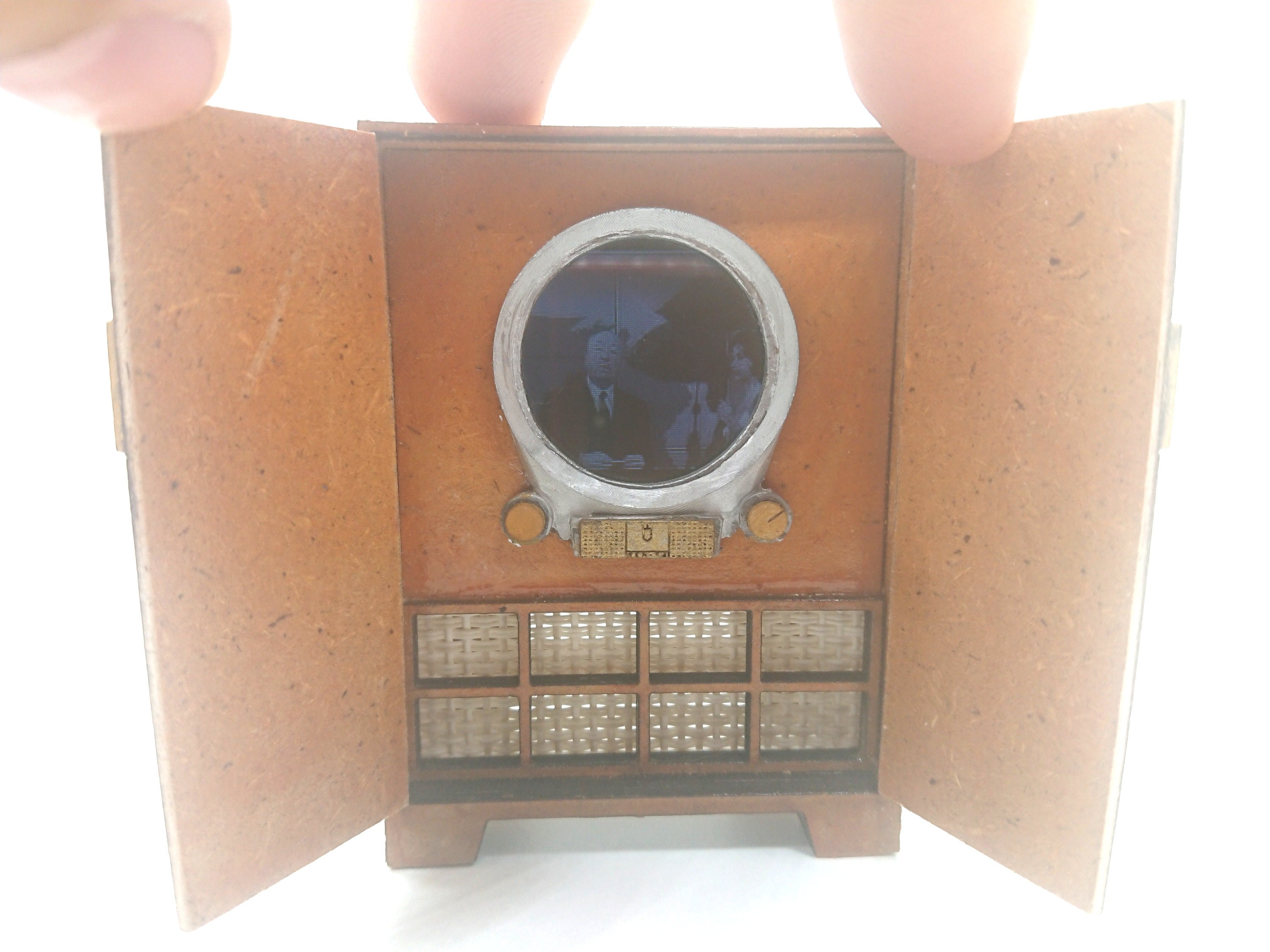 Dollhouse Miniature Working Mid Century Zenith TV 1/12 Scale Etsy