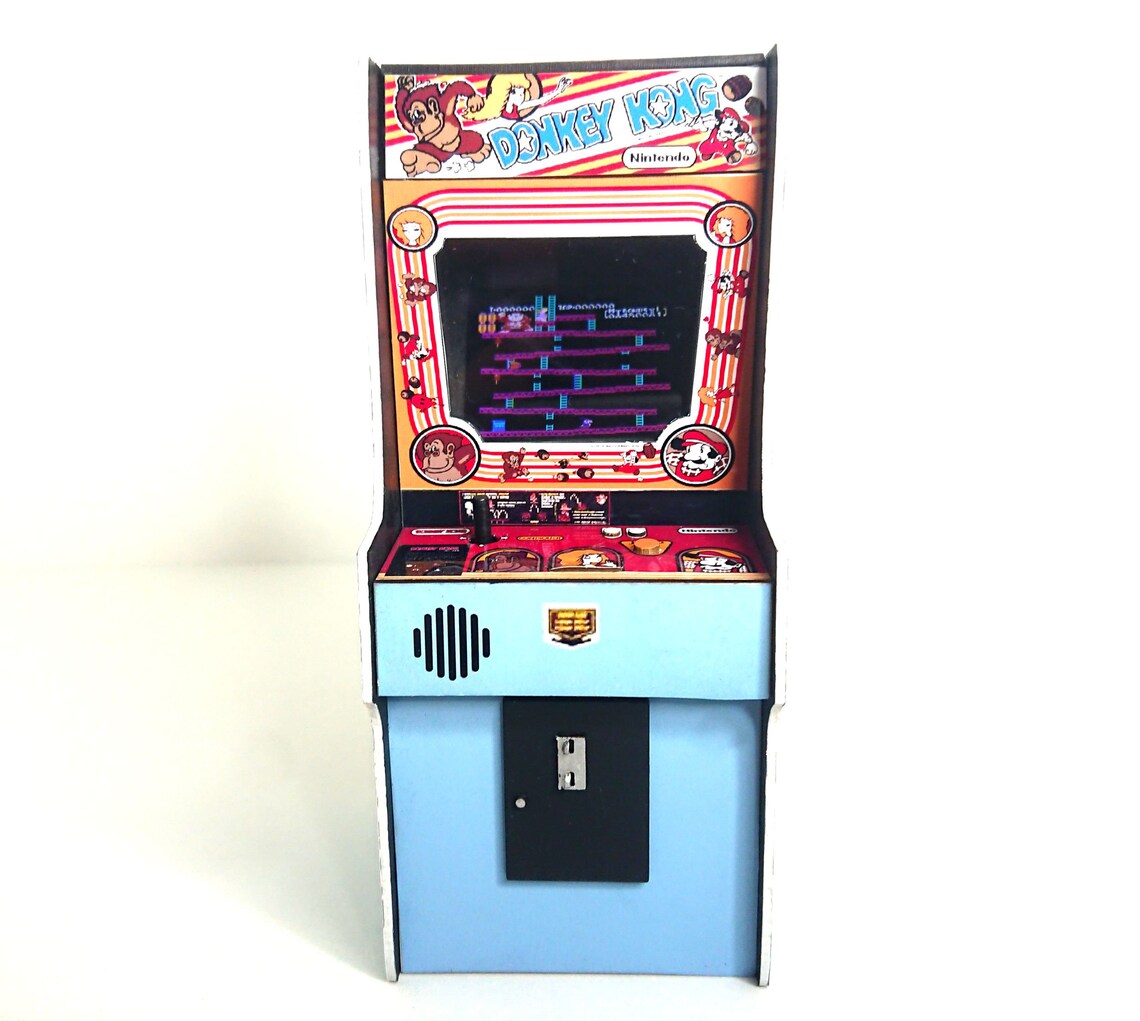 Miniature Working Donkey Kong Arcade Machine 1/12 Dollhouse Etsy
