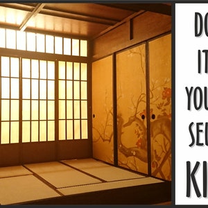 DIY japanisches Roombox Kit , 1/12 Miniatur für Puppenhäuser