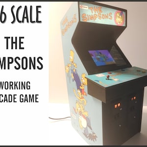 Miniature arcade cabinet, The Simpsons game, 1/6 scale