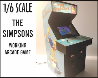 Miniature arcade cabinet, The Simpsons game, 1/6 scale