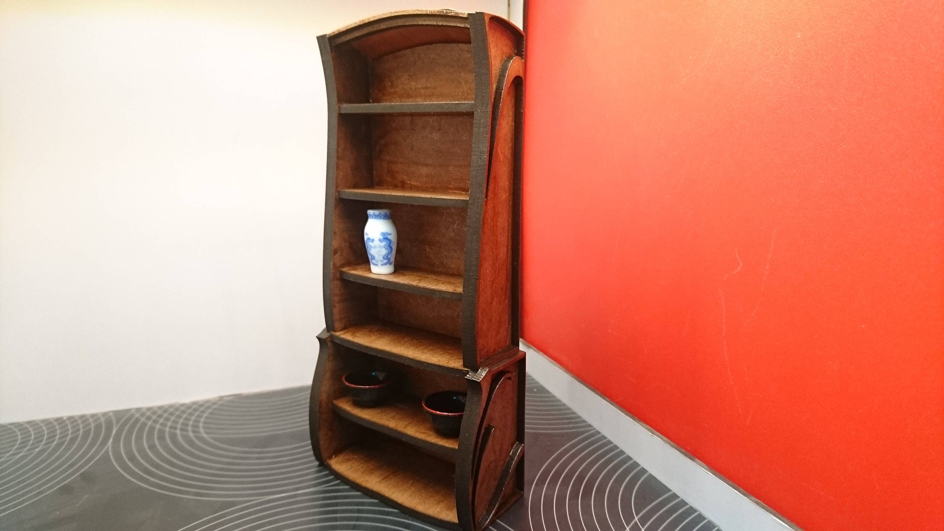 Art Nouveau mahoniehouten boekenkast woonkamermeubels - Etsy