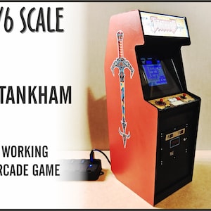 Miniature Tutankham arcade machine, 1/6 scale, playscale.
