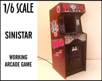 Miniature arcade machine, Sinistar game, 1/6 scale