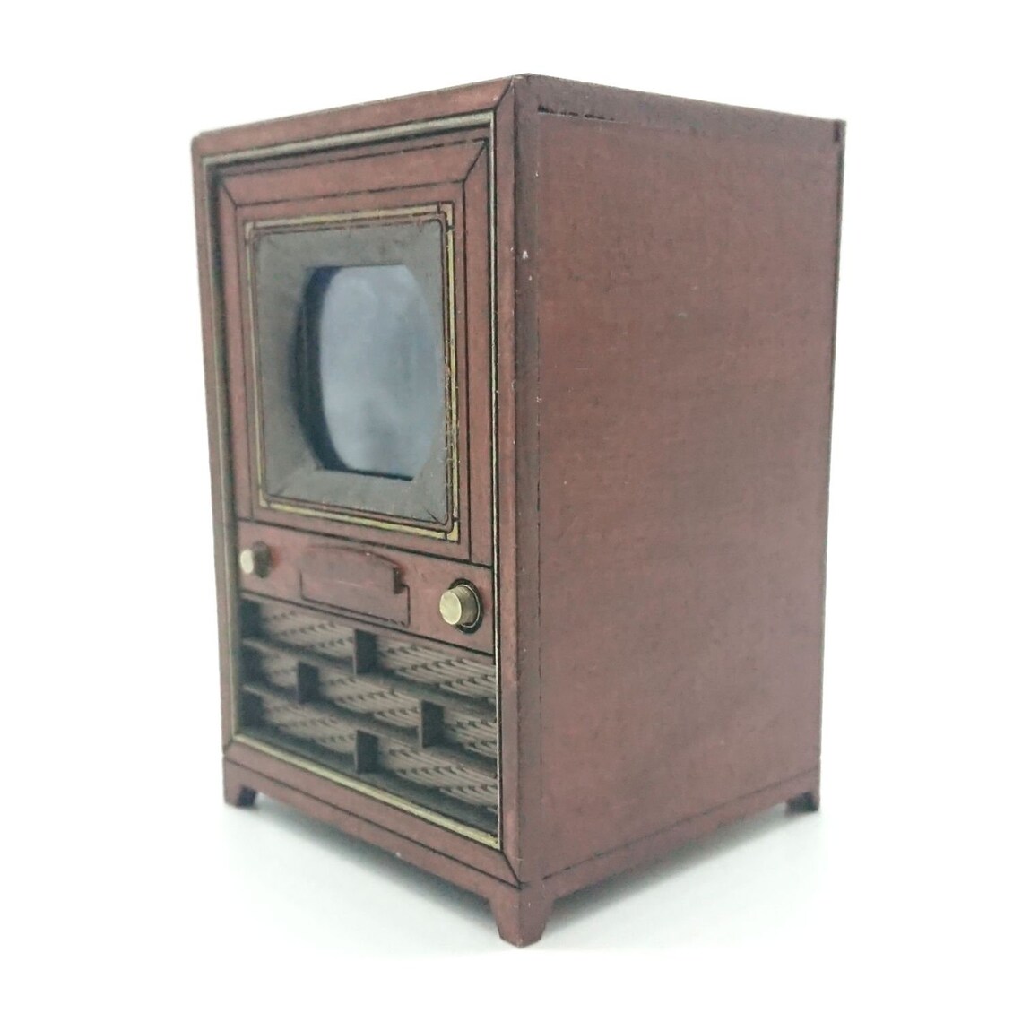 Dollhouse miniature working mid century TV CT100 replica Etsy