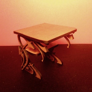 Art Nouveau style side table, model no2 , 1/12 miniature for dollhouses