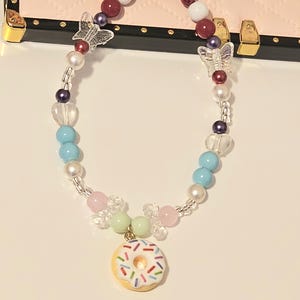 Donut phone charm, cute gift for her,colorful charm