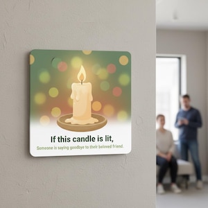 Pet Loss Sympathy Sign | Veterinary Candle Lit Bereavement Decor