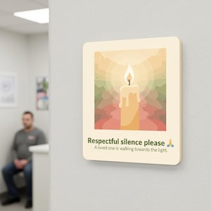 Respectful Silence Metal Sign | Pet Loss Sympathy Gift