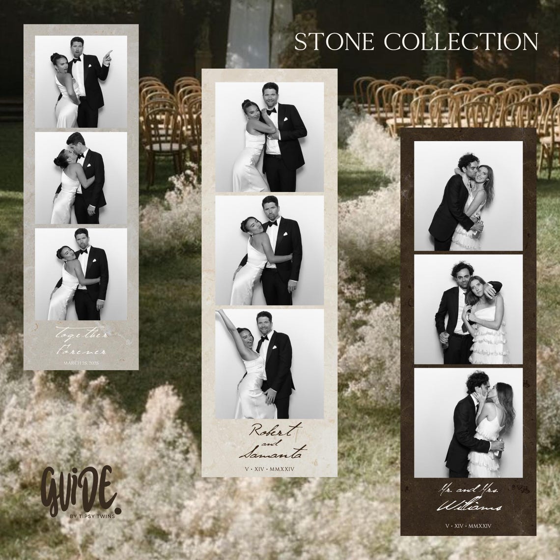Photo Booth Wedding Template 2x6 and 4x6, Editable Template, Photo