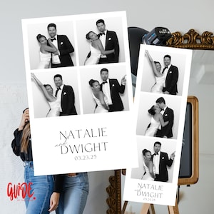 Minimalist Wedding Photo Booth Strip Template | Editable 2x6 & 4x6 Canva Design | Instant Download
