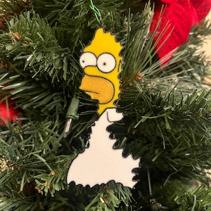 Homer Simpson Bush Ornament | Christmas | Funny | Meme | Detailed