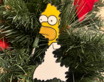 Homer Simpson Bush Ornament | Christmas | Funny | Meme | Detailed